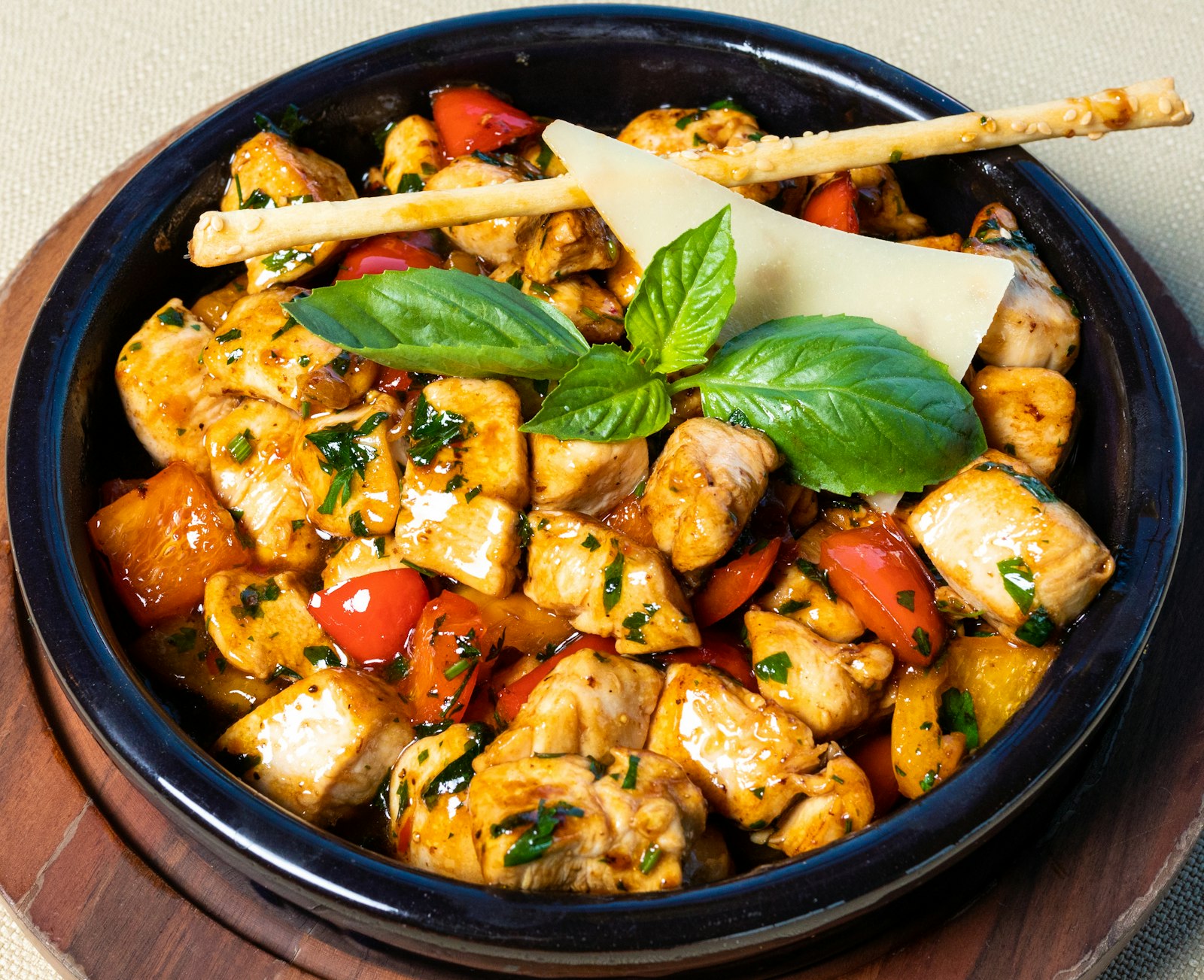 A home-cooked dish plated in a serving bowl
