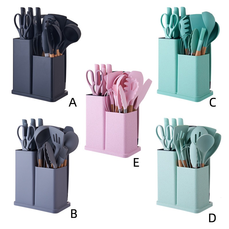 Silicone Kitchen Utensil Holder Set