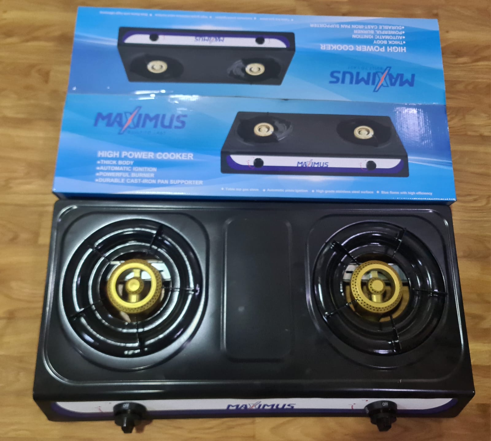 Maximus Double Burner Gas Cooker